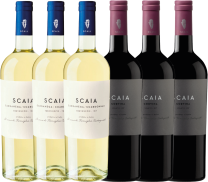 Scaia combinatie 3 Bianco & 3 Rosso - proefdoos